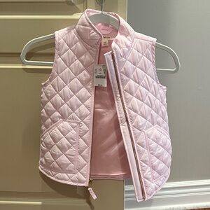 Crew kids pink puffy vest size 4-5. New with tags